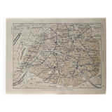 Paris metro map - 1910
