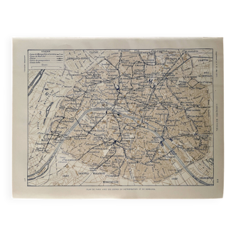 Paris metro map - 1910