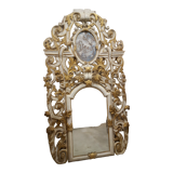Monumental trumeau in lacquered and gilded carved wood end of the 17th century