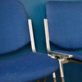 Set of 20 blue DSC 106 chairs by Giancarlo Piretti for Castelli.