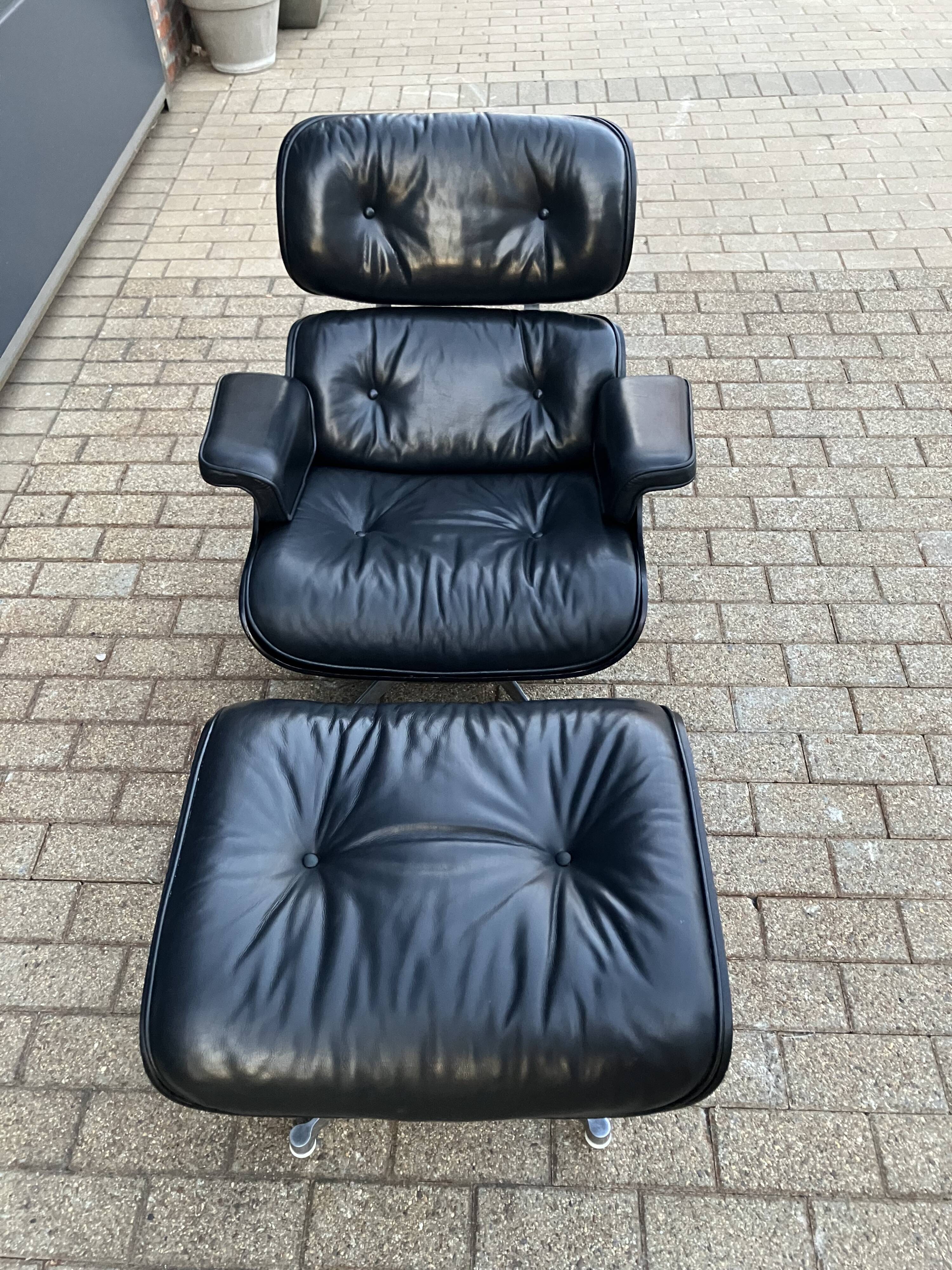 Vitra Eames lounge chair met Ottoman. Jaren 70. In Topstaat!
