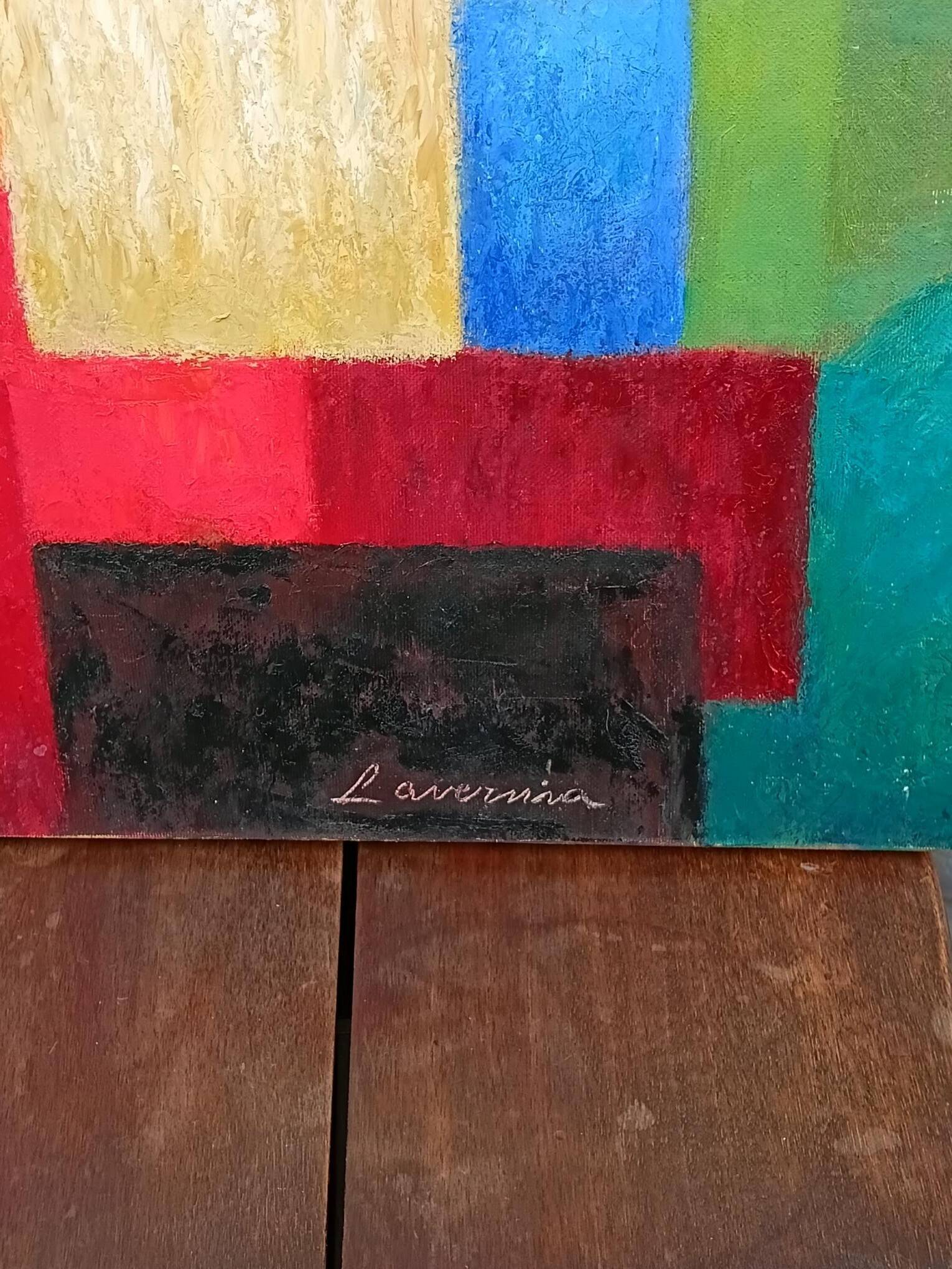 Oil painting on canvas signed Angelina Lavernia