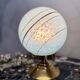 Art Deco lamp in blue Clichy glass