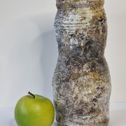 Enamelled ceramic roll vase