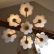 Mid-century Glass Chandelier,1970's.