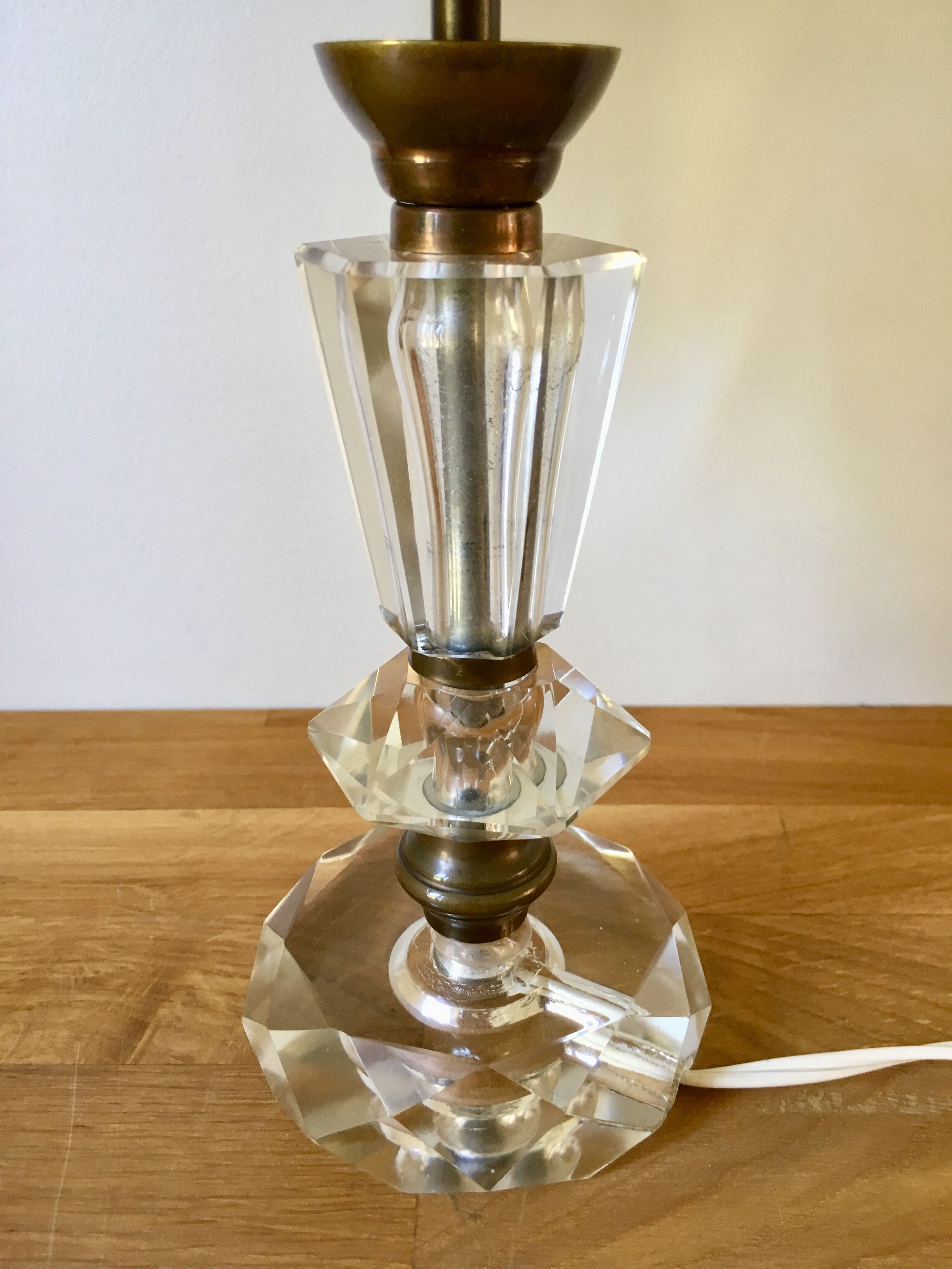 Art Deco-style crystal lamp 1930