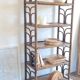 Vintage rattan library from the 70s