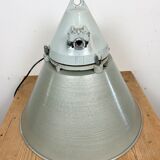 Industrial explosion proof lamp with aluminium shade from Elektrosvit, 1970s