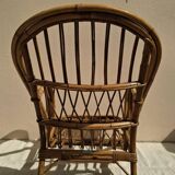 Audoux-Minnet rattan armchair 1950