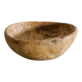 Small Vintage Swedish Wooden Sculptural Bowl in Birch, 1900s