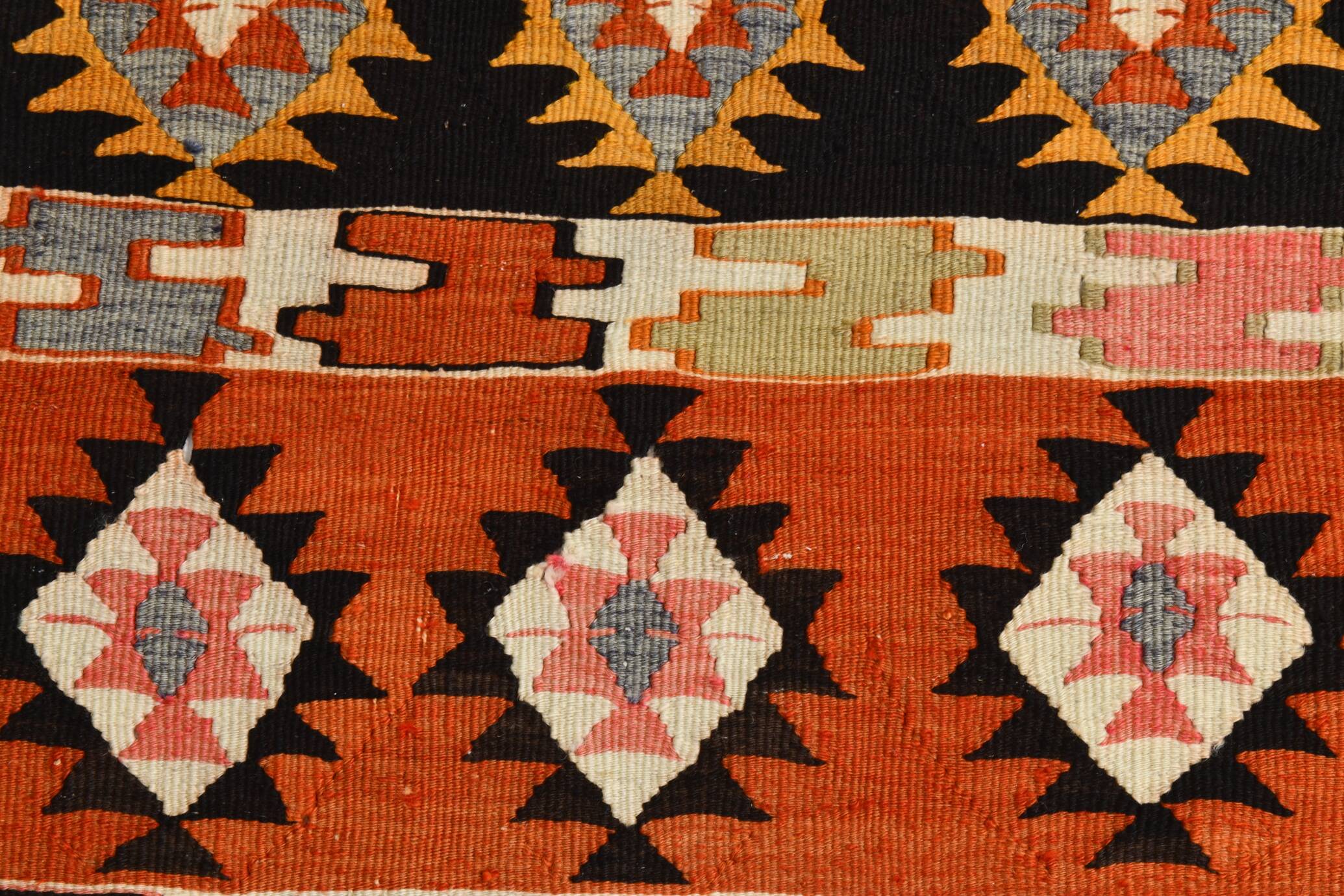 3x10 Boho Style Kilim Runner Rug, Peach Orange Vintage Runner, 73x296 Cm