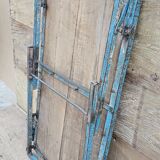 Old folding table in Burmese teak and steel