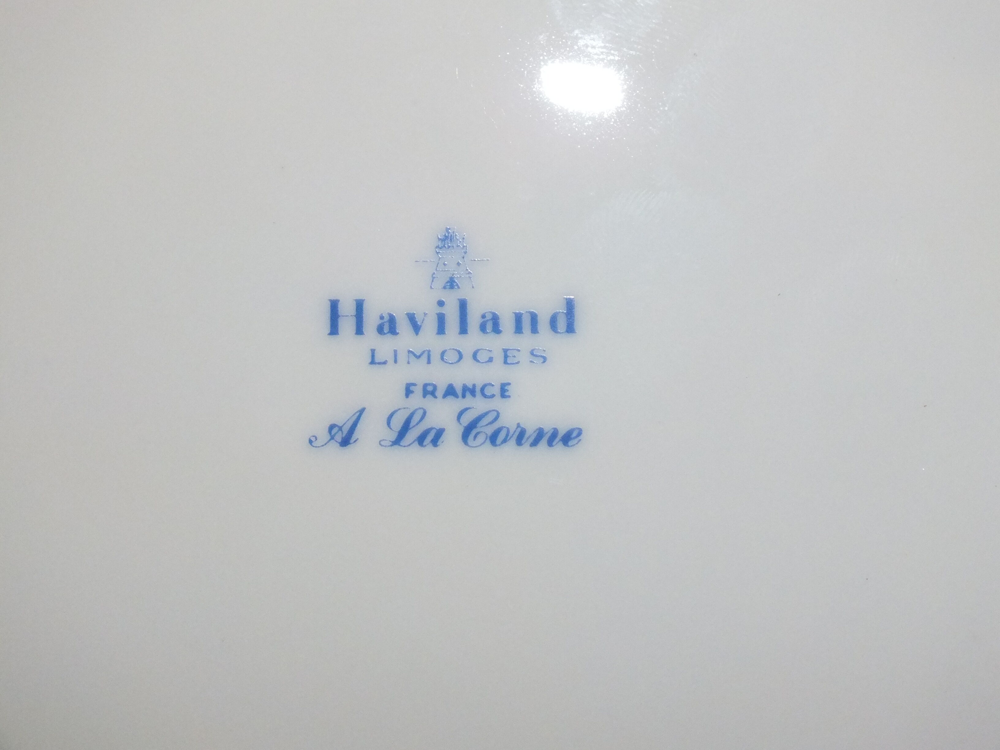 6 Limoges Haviland porcelain plates horn service
