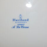 6 Limoges Haviland porcelain plates horn service