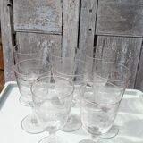 Engraved crystal glasses