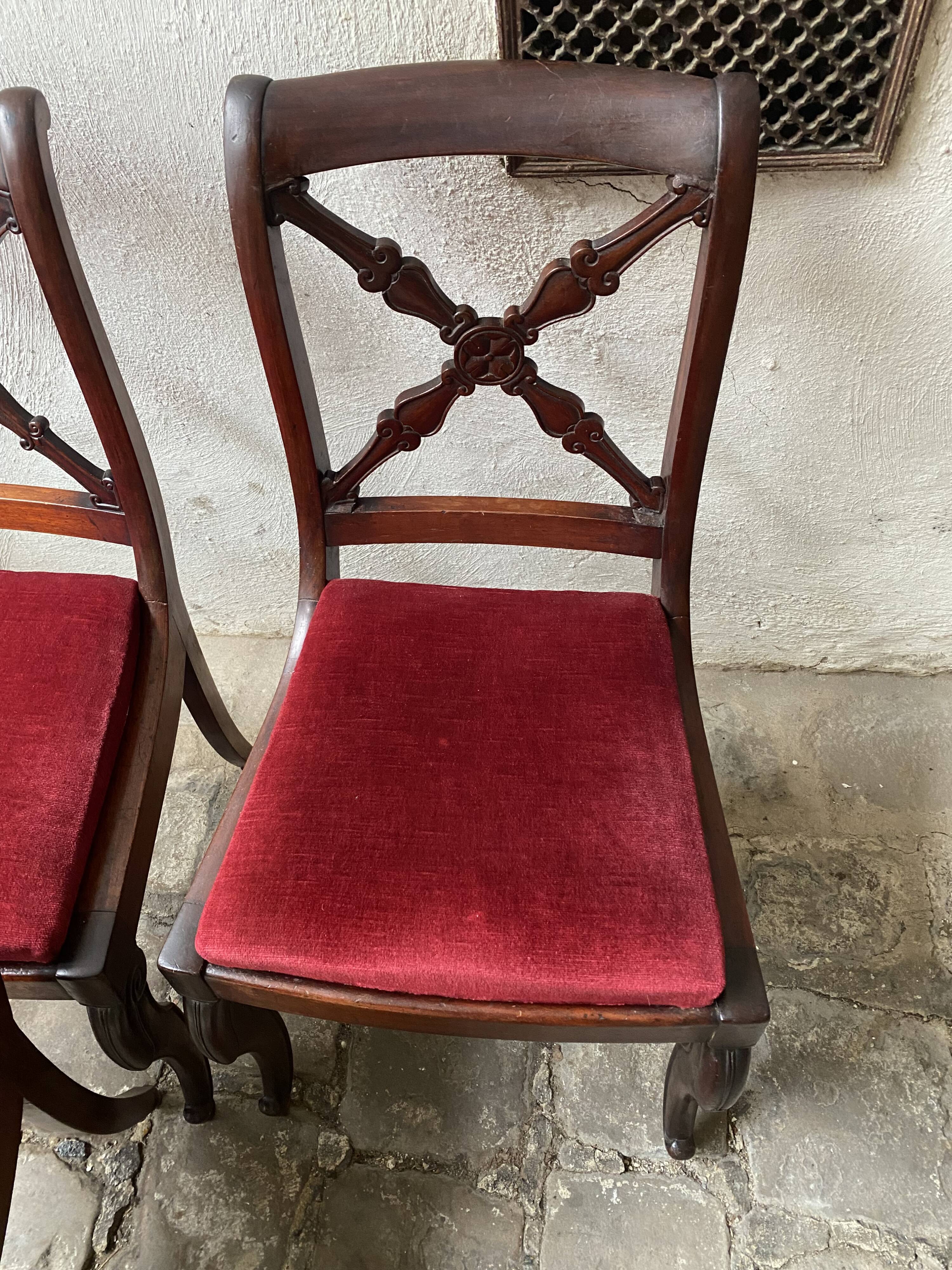 Set of 6 mahogany chairs from the early 19th century