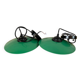 Pair of green bowls