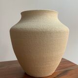 Vase en grès blanc chamotté
