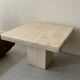 Square travertine coffee table, Italy 1970