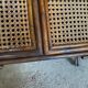 Meuble de rangement en rotin tissé et bambou vintage années 70