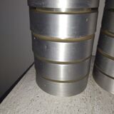 Pair of suspension brushed aluminum 70s