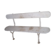 Garden bench oak and cast iron late nineteenth