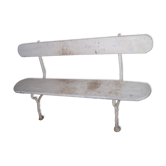 Garden bench oak and cast iron late nineteenth
