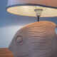 Vintage fish lamp in terracotta signed from the 1970s.