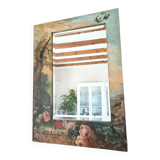 Wood paint on beveled mirror