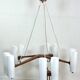 vintage Scandinavian chandelier 10 lights Östen Kristiansson for Luxus 1960s