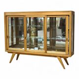 Vintage wooden display cabinet - Scandinavian style
