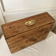 Wooden storage chest old vintage tool box