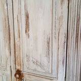 Wardrobe wardrobe 3 doors cerused gray pastel green