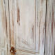 Wardrobe wardrobe 3 doors cerused gray pastel green