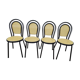 Lot of 4 black bistro chairs