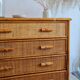 Commode en rotin, circa 1970