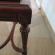 Coffee table - black marble top - Louis XIII style - H-shaped crossbar base