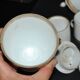 Empire coffee service in porcelain, 19th century swan neck, Paris porcelain