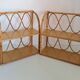 Set of bamboo wall shelves