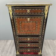 Secretary from the time of Napoleon III in marquetry and gilded bronzes, 19th century.