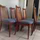 Lot of 6 Gplan teak wood armchairs vintage 1970s dining room scan.