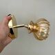 Vintage amber glass globe wall light