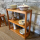 Vintage pine library shelves