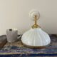 White Art Deco wall lamp electrified to nine