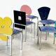 Set of 6 postmodern dining chairs by Salvati e Tresoldi for Omaggi / Saporiti