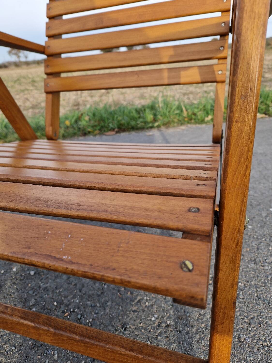 Set of 4 vintage folding armchairs