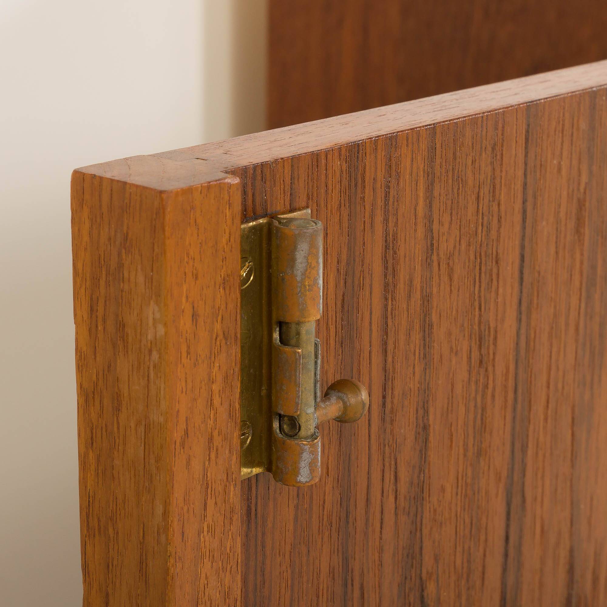 Danish mid century vinyl record cabinet in teak, 1970s