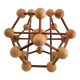 Sculptural modeling of a solid wood atom contemporary design