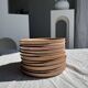 Lot de 11 assiettes en grès beige épais vintage D22,5
