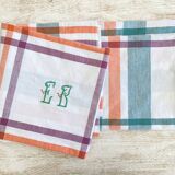 Antique hand-monogrammed tablecloth EB - Cotton - 150x150 cm